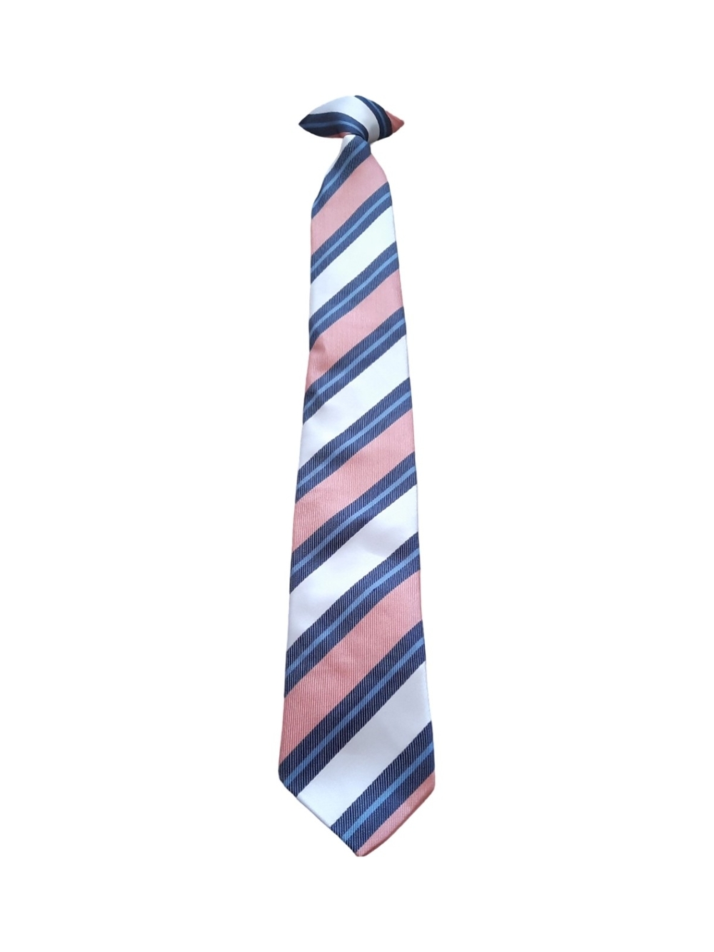 Kids Pink, White & Blue Striped Tie